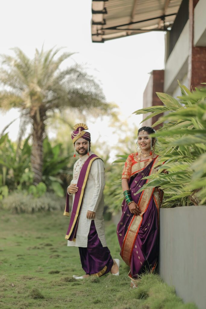 Bride and groom portrait by the best wedding photography studio in Hyderabad